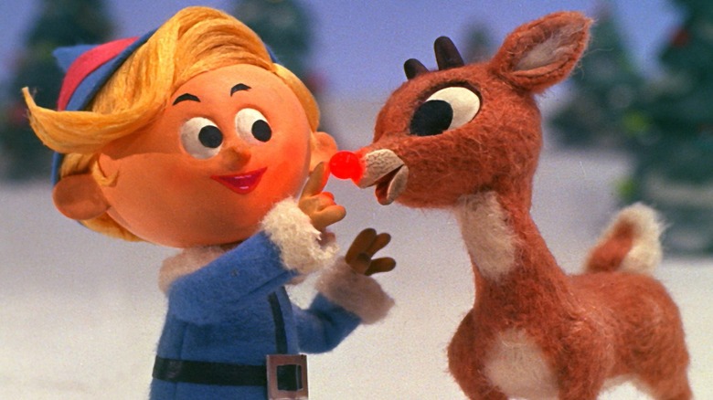 Hermey playing with Rudolph